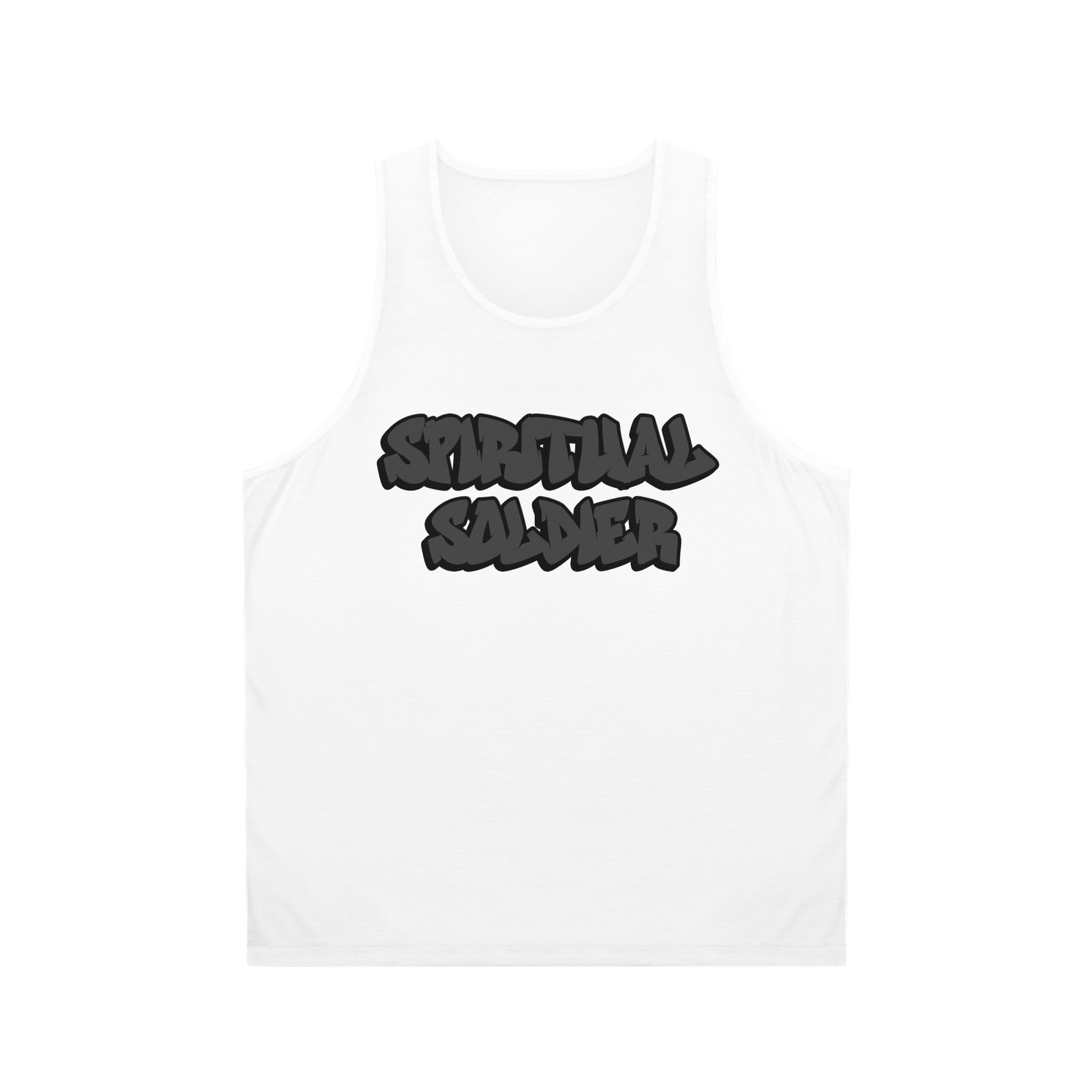 Spiritual Soldier 1 WHITE Unisex Tank Top (AOP)