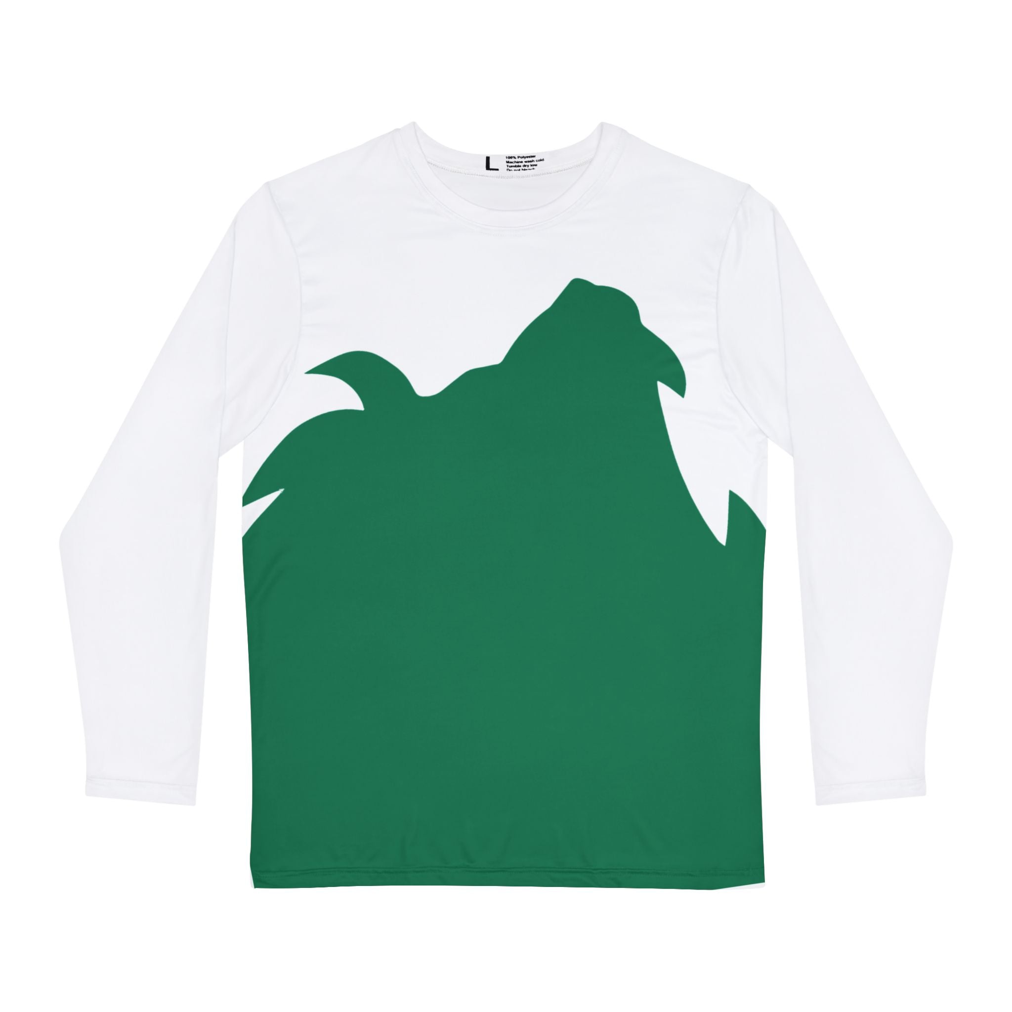 Green Lion -  White Long Sleeve Shirt (AOP)