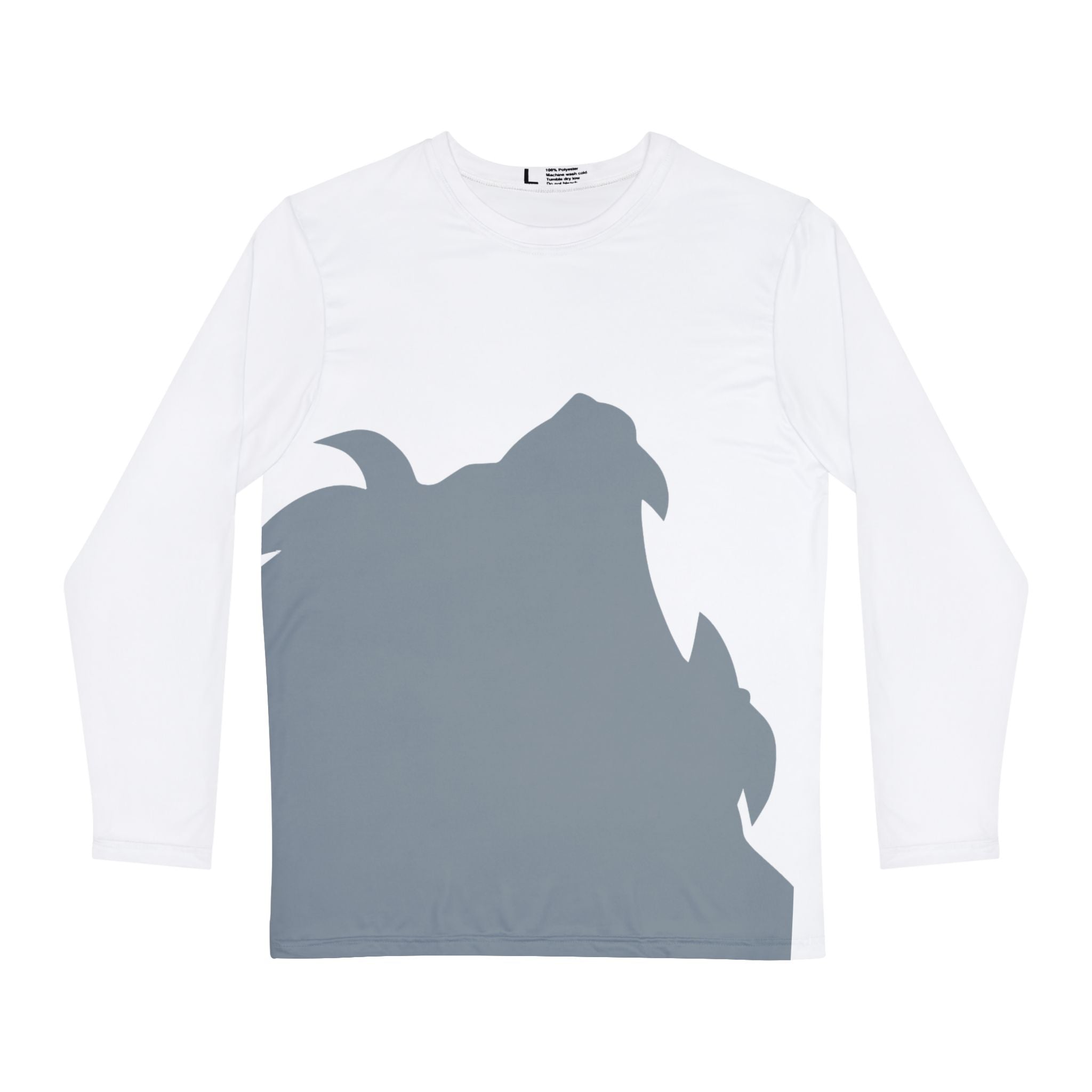 Grey Lion - White Long Sleeve Shirt (AOP)