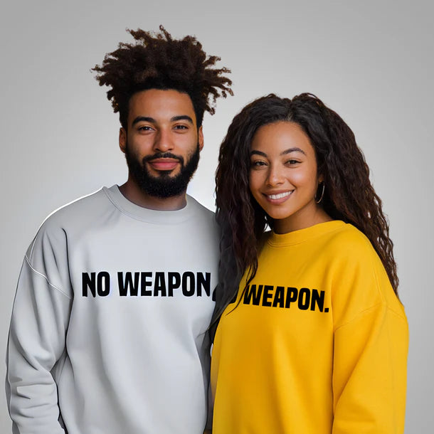 No Weapon B2 Black Print Unisex Heavy Blend™ Crewneck Sweatshirt