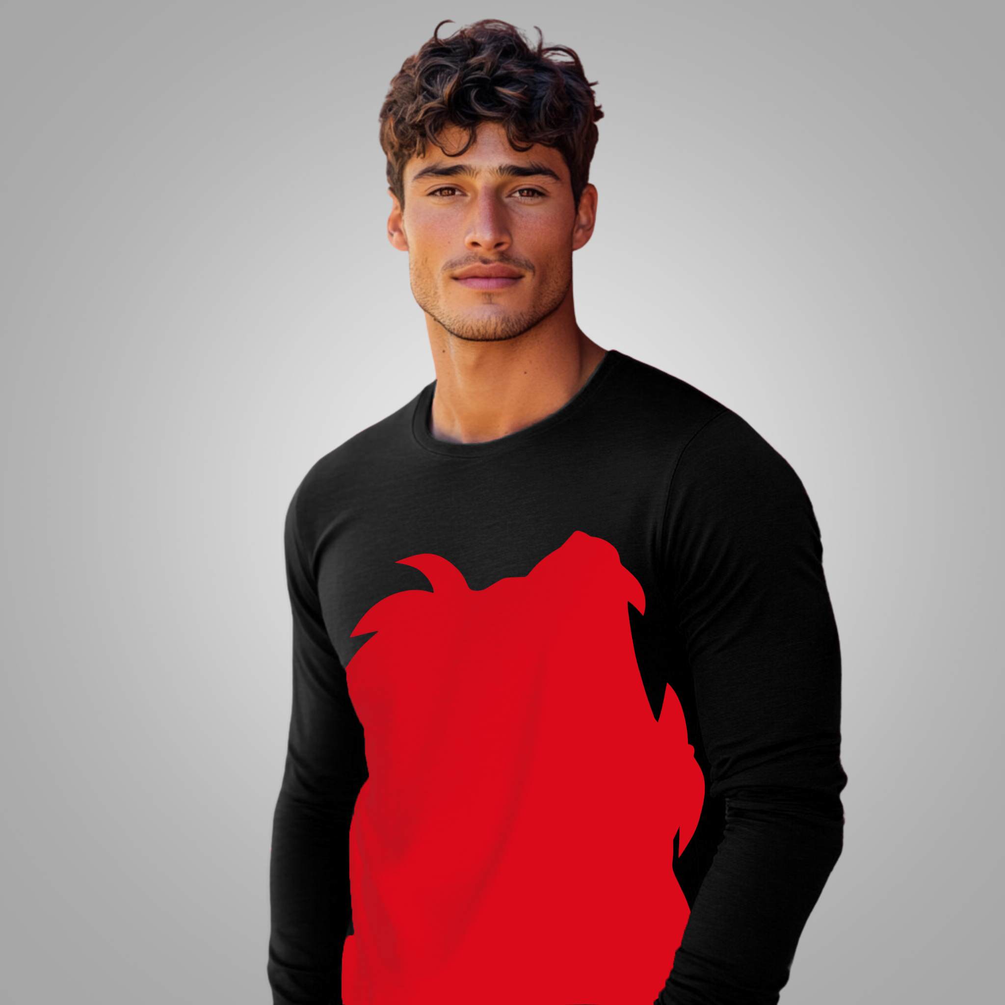 Red Lion - Black Long Sleeve Shirt (AOP)