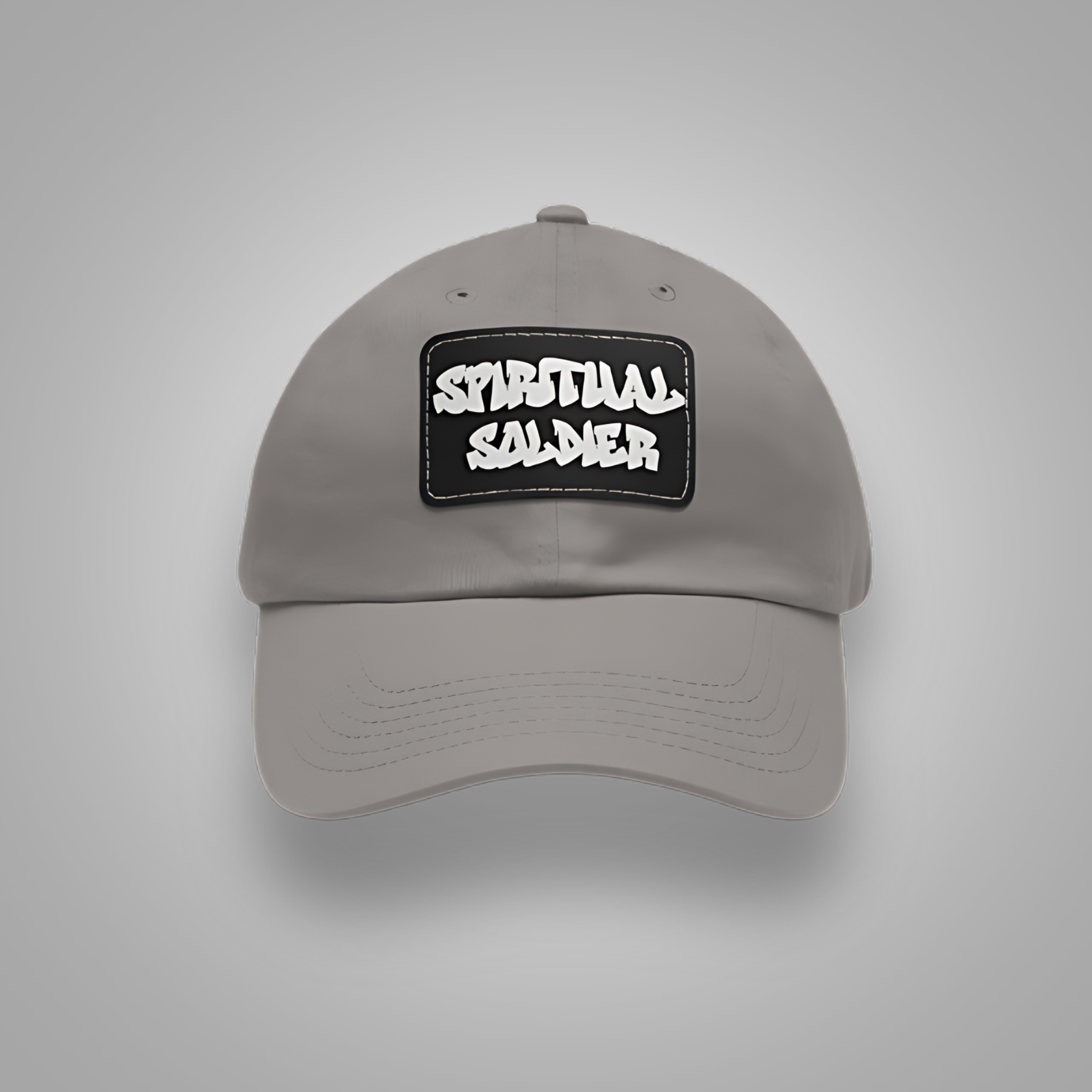 Spiritual Soldier G1 Dad Hat with Leather Patch (Rectangle)