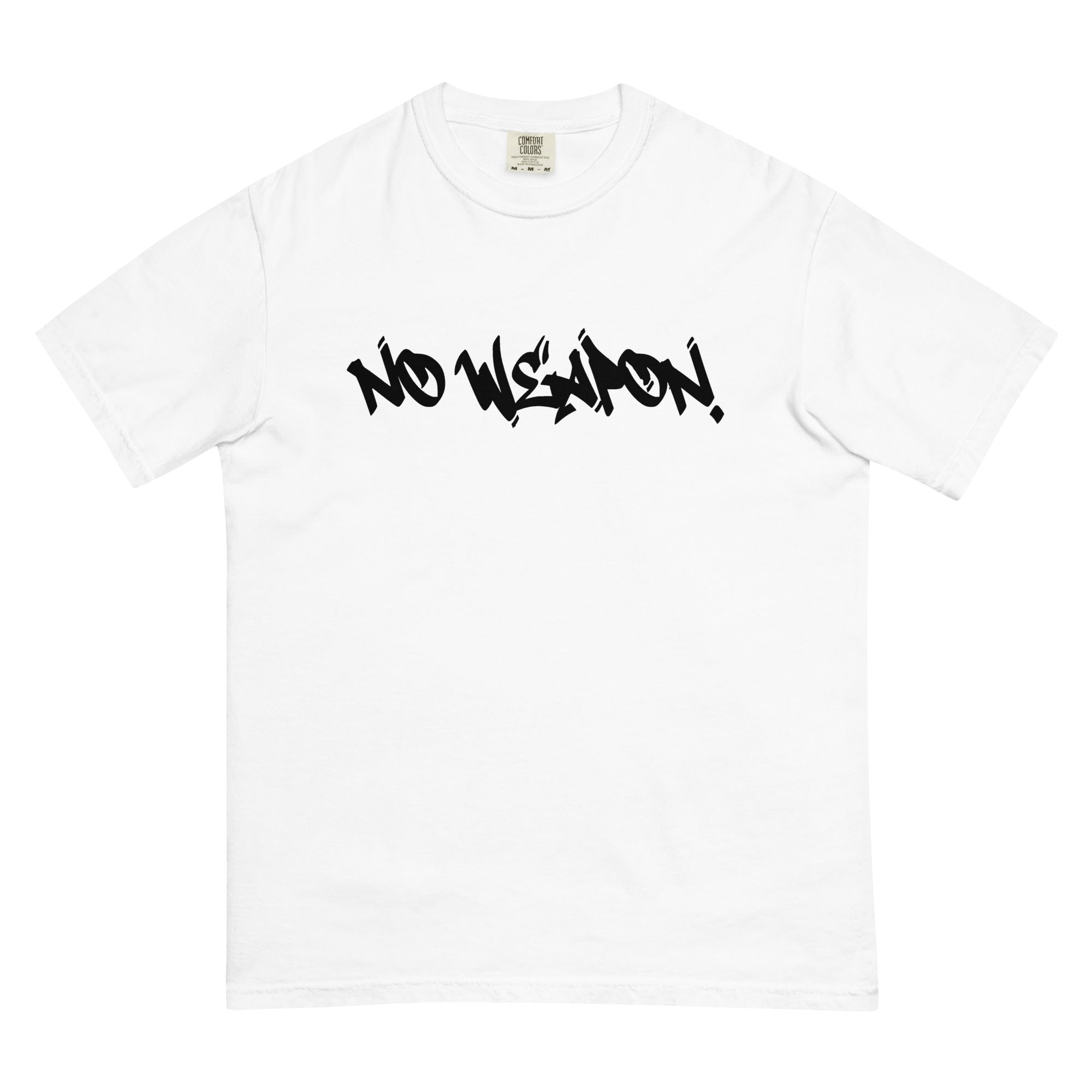 No Weapon Graffiti 1 Black - Unisex garment-dyed heavyweight t-shirt